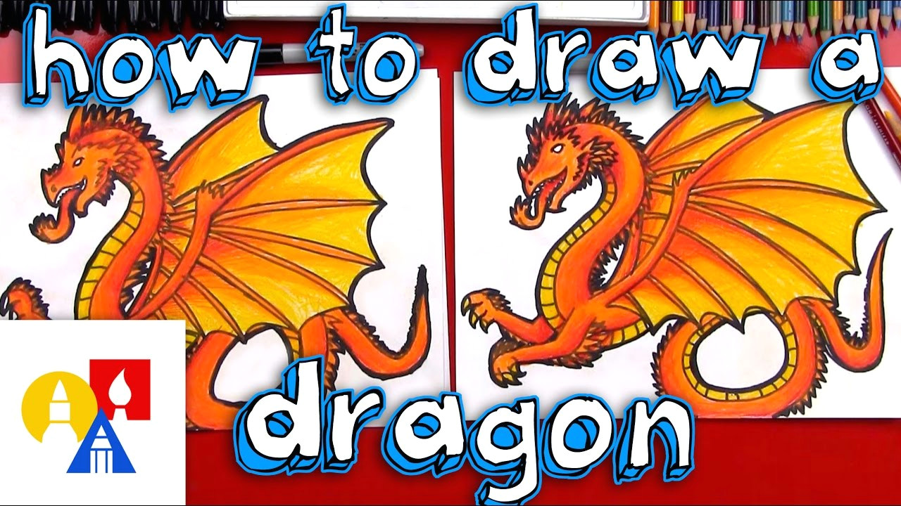 Easy Way to Draw A Dragon How to Draw A Dragon