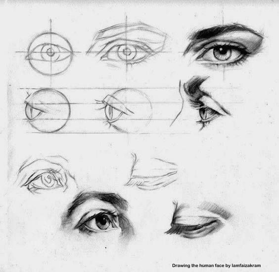 Easy Way to Draw A Face Human Face Tutorial Sketches Realistic Drawings Eye Art