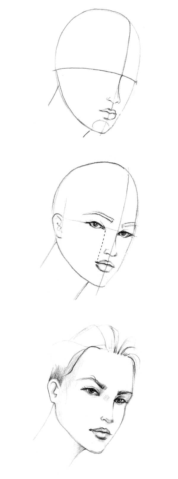 Easy Way to Draw A Face Learn More About How to Draw the Three Quarter Face One Of