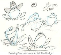 Easy Way to Draw A Frog How to Draw A Frog Frosch Zeichnen Frosch Illustration