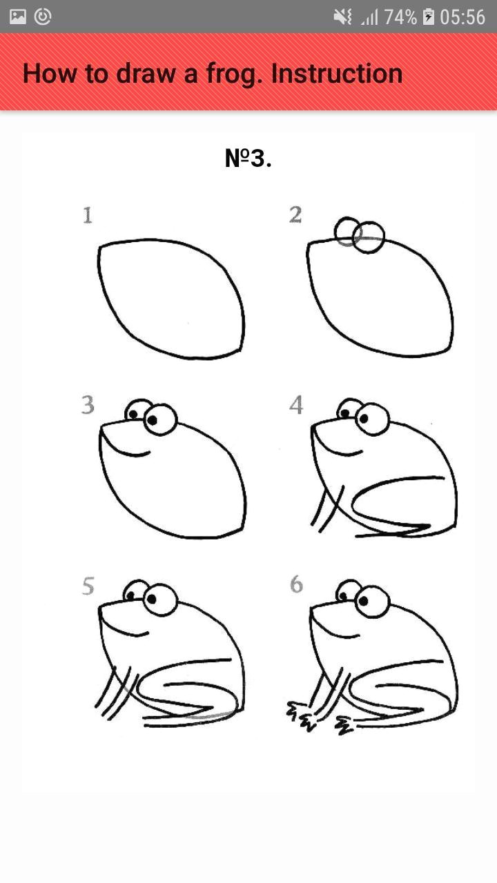 Easy Way to Draw A Frog How to Draw A Frog Instruction for android Apk Download
