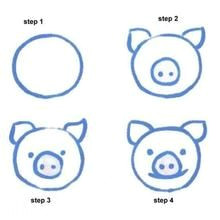 Easy Way to Draw A Pig Desenhos Faceis De Fazer Pesquisa Google Drawing Lessons