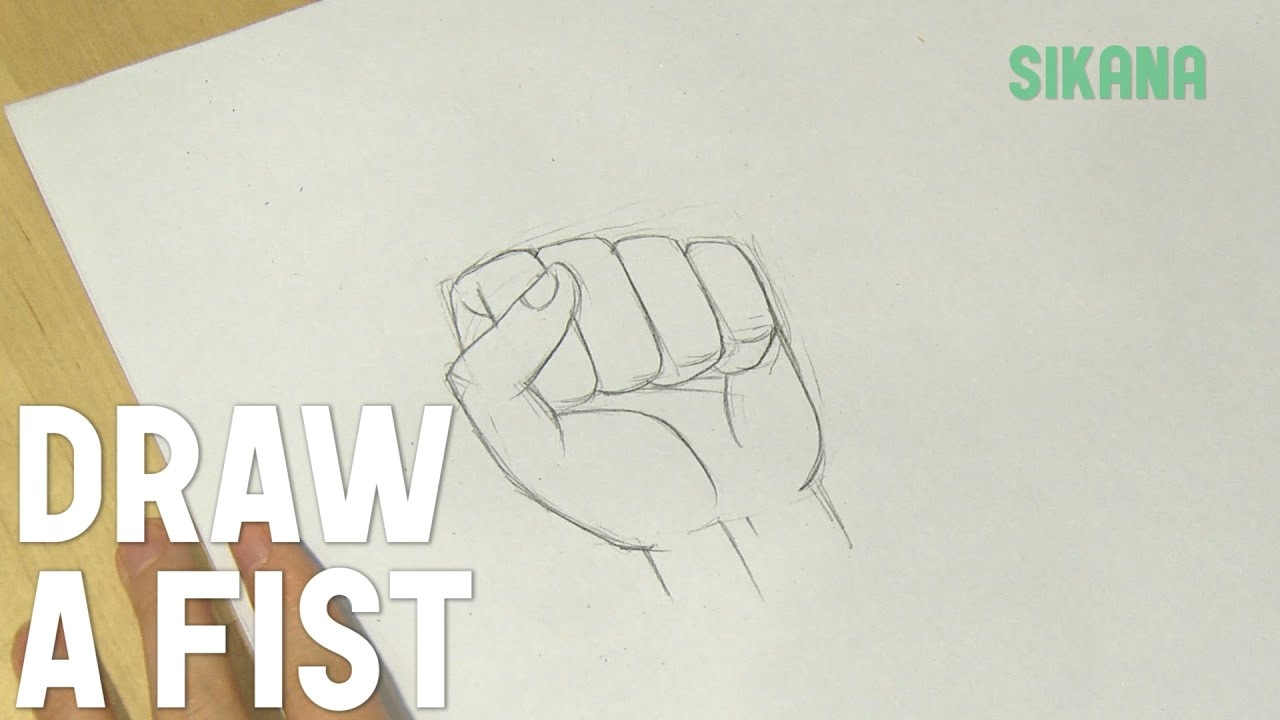 Easy Way to Draw Hands How to Draw A Fist