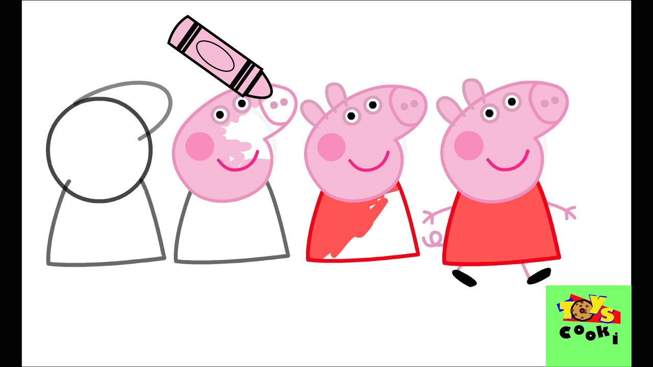 Easy Way to Draw Peppa Pig Como Dibujar A Peppa Pig Paso A Paso How to Draw A toyscookie A O