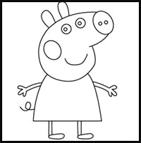 Easy Way to Draw Peppa Pig How to Draw Peppa Pig Cartoon Characters Drawing Tutorials