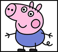 Easy Way to Draw Peppa Pig How to Draw Peppa Pig Cartoon Characters Drawing Tutorials