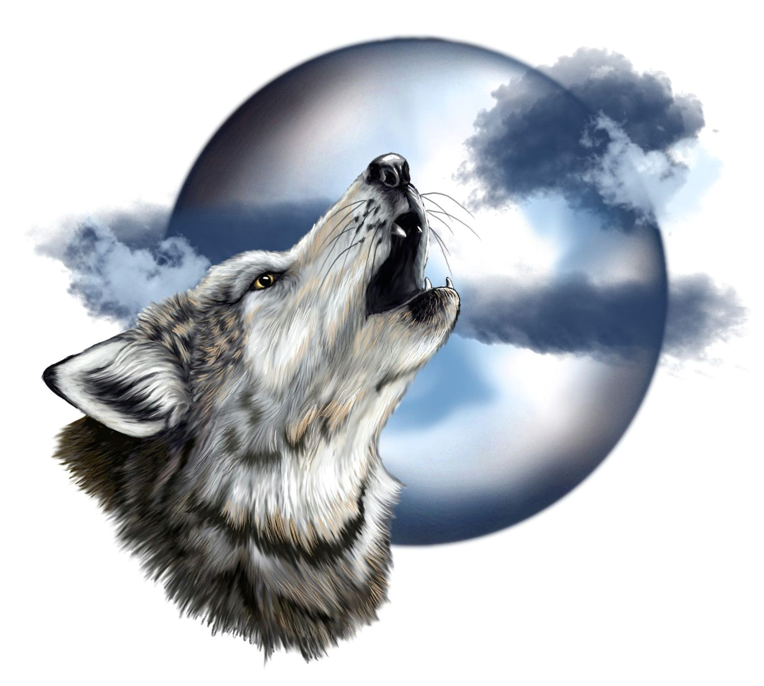 Easy Wolf Head Drawing Howling Wolf Head Howling Wolf Wolf Moon Tattoo Wolf