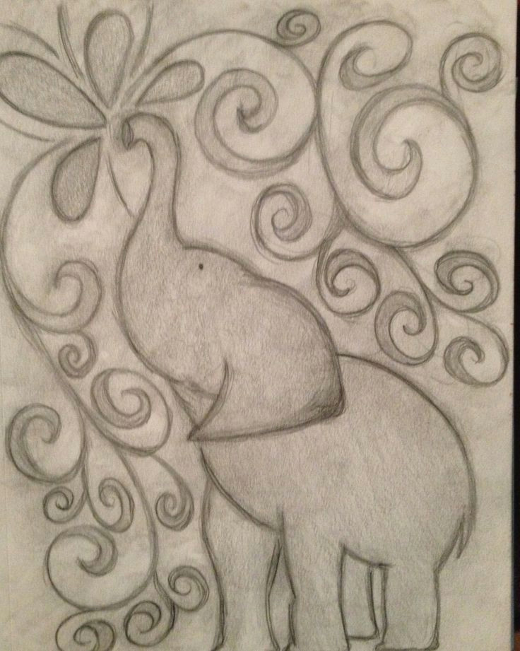 Elephant Drawing Easy with Colour Easy Elephant Drawing Easy Elephant Drawing Easy Drawings