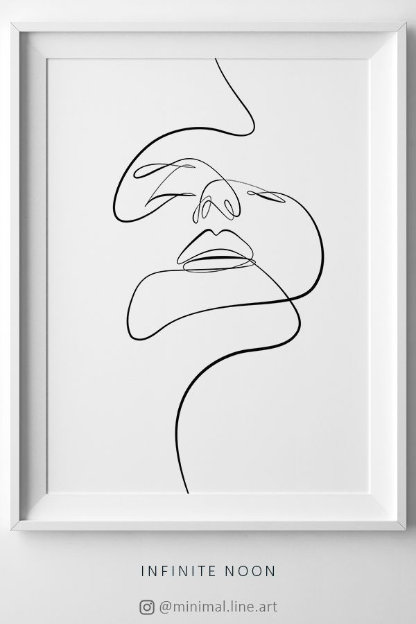 Female Face Drawing Images Easy Abstract Female Face Print Printable One Line Drawing