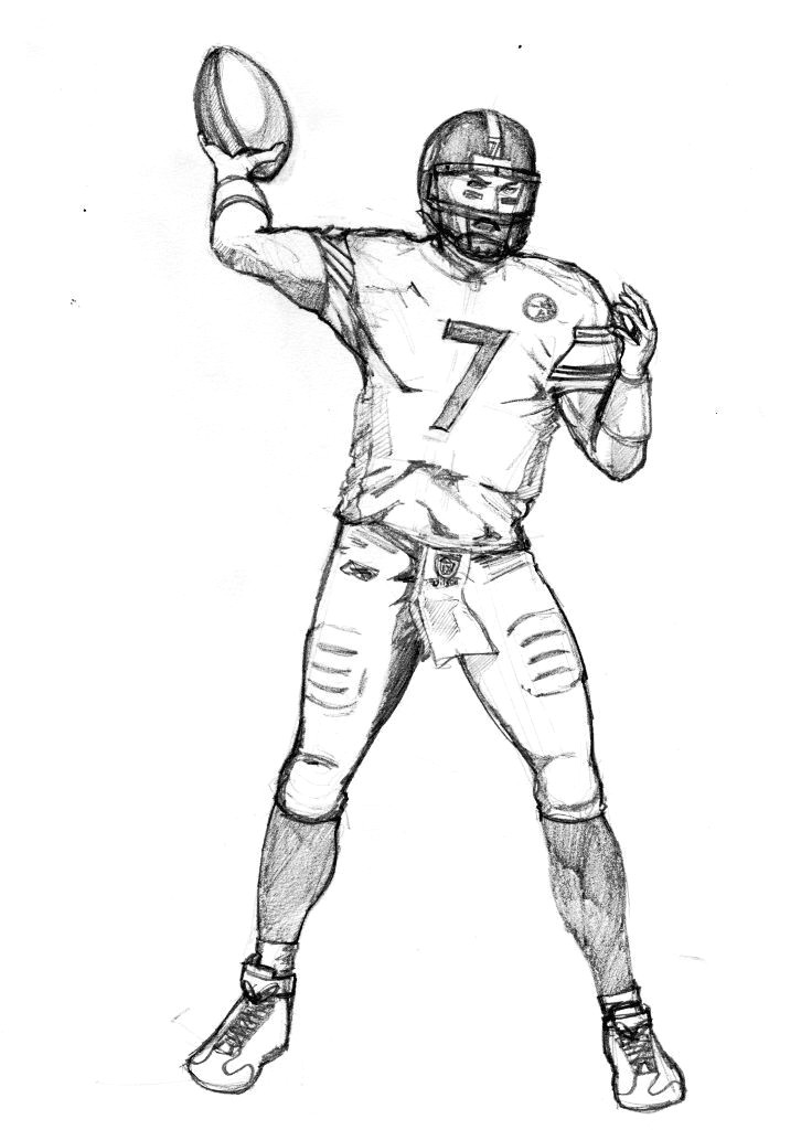 Football Player Drawing Easy How to Draw Football Players Football Player Coloring