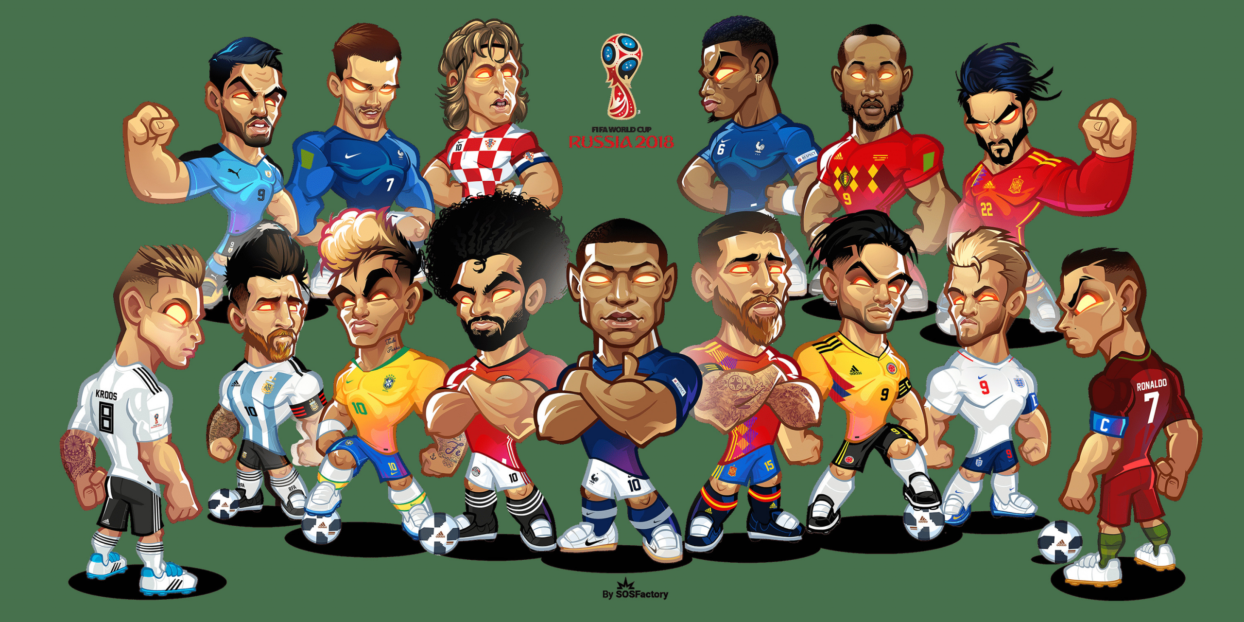 Football Player Drawing Easy Worldcup Russia 2018 Mascotization Project Ronaldo