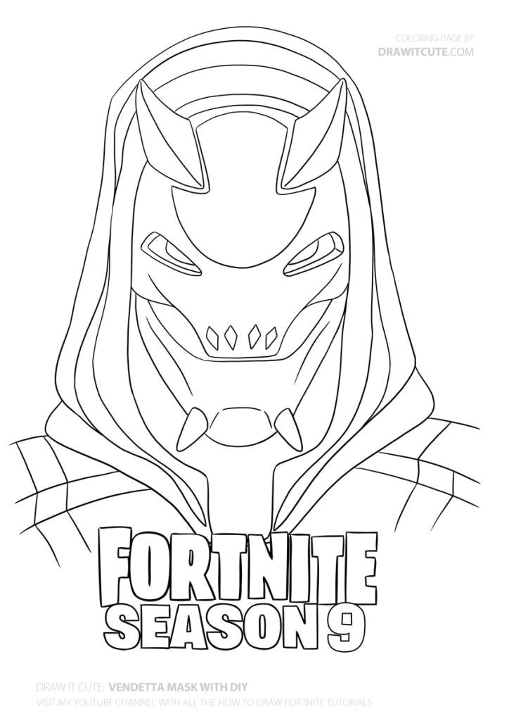 Fortnite Drawing Step by Step Easy How to Draw Vendetta Mask with Insanely Easy Diy fortnite