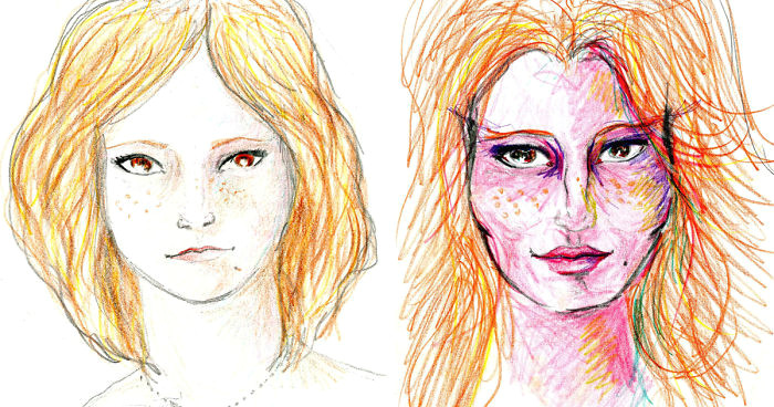 Full Body Realistic Girl Drawing Artist Used Lsd and Drew Herself for 9 Hours to Show How It