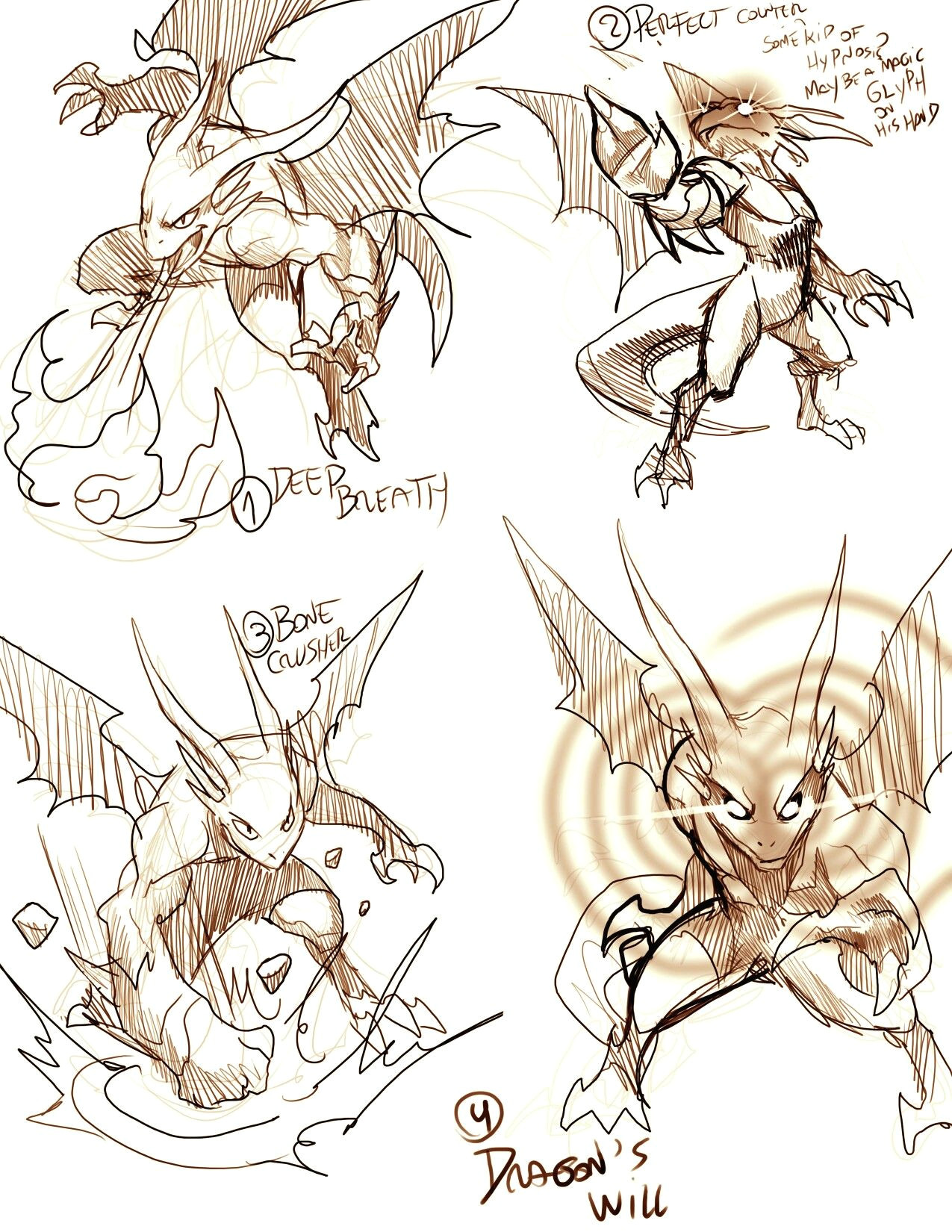 Furry Drawings Easy Anthro Dragon Battle Poses Positions Text attacks How
