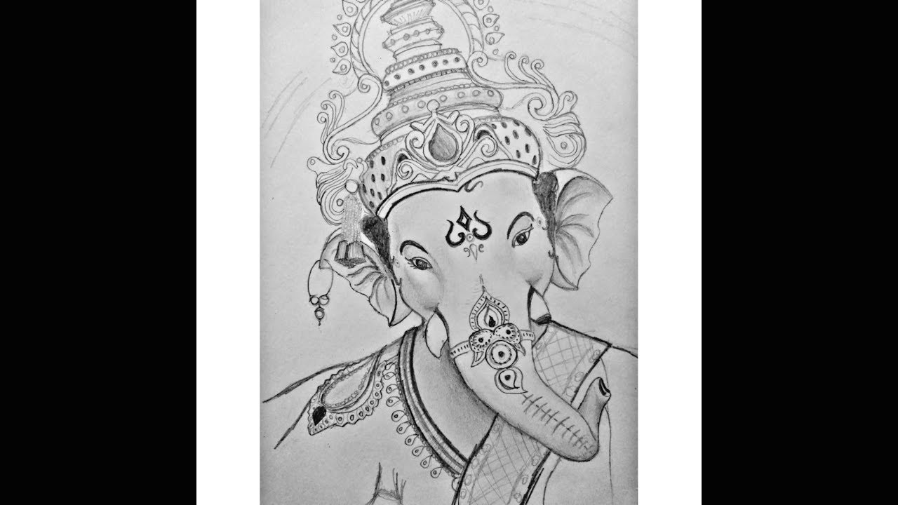 Ganpati Bappa Easy Drawing Chinchpoklicha Chintamani Ganpati Drawing by Sketch Virus