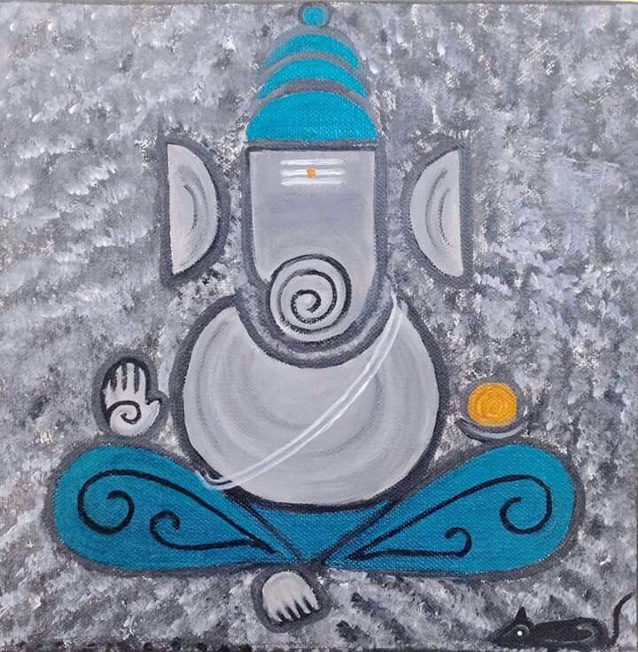 Ganpati Bappa Easy Drawing form Of Ganesha In 2019 Durga Painting Ganesha Drawing