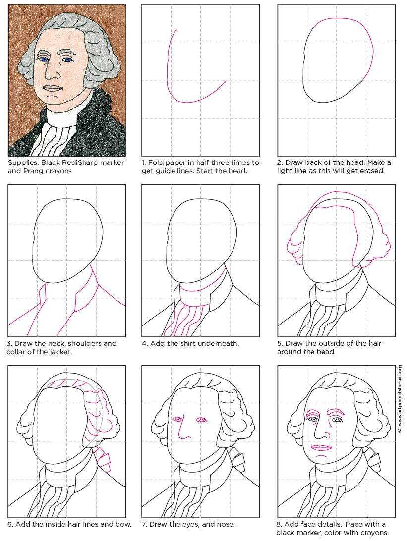 George Washington Drawing Easy How to Draw George Washington Drawing for Kids Washington