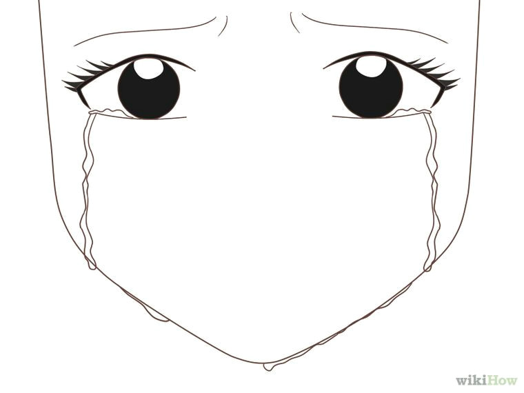 Girl Crying Drawing Easy Draw An Anime Eye Crying How to Draw Anime Eyes Anime