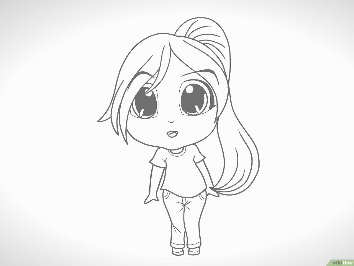 Girl Drawing Animation Eine Chibi Figur Zeichnen 12 Schritte Mit Bildern Wikihow