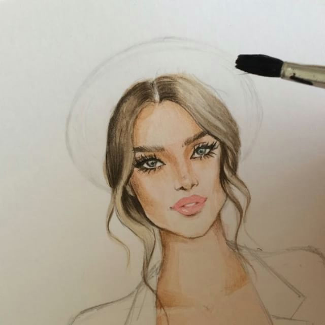 Girl Drawing Template D D N N Dµd N D N D Don D Fashion Illustration Face Fashion Drawing