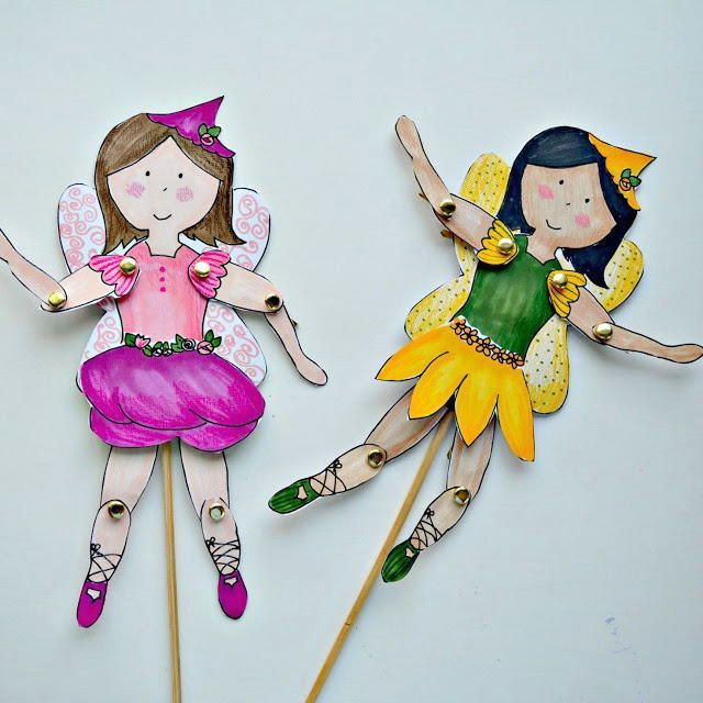 Girl Puppet Drawing Fab Fairy Free Printable Paper Dolls I Can Make This
