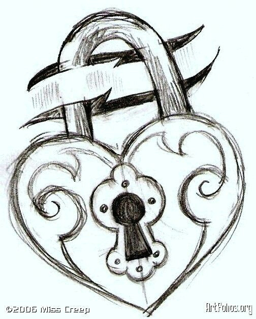 Good Drawing Ideas Easy Pin by Tentang Hati On Love Drawings Cool Drawings Lock