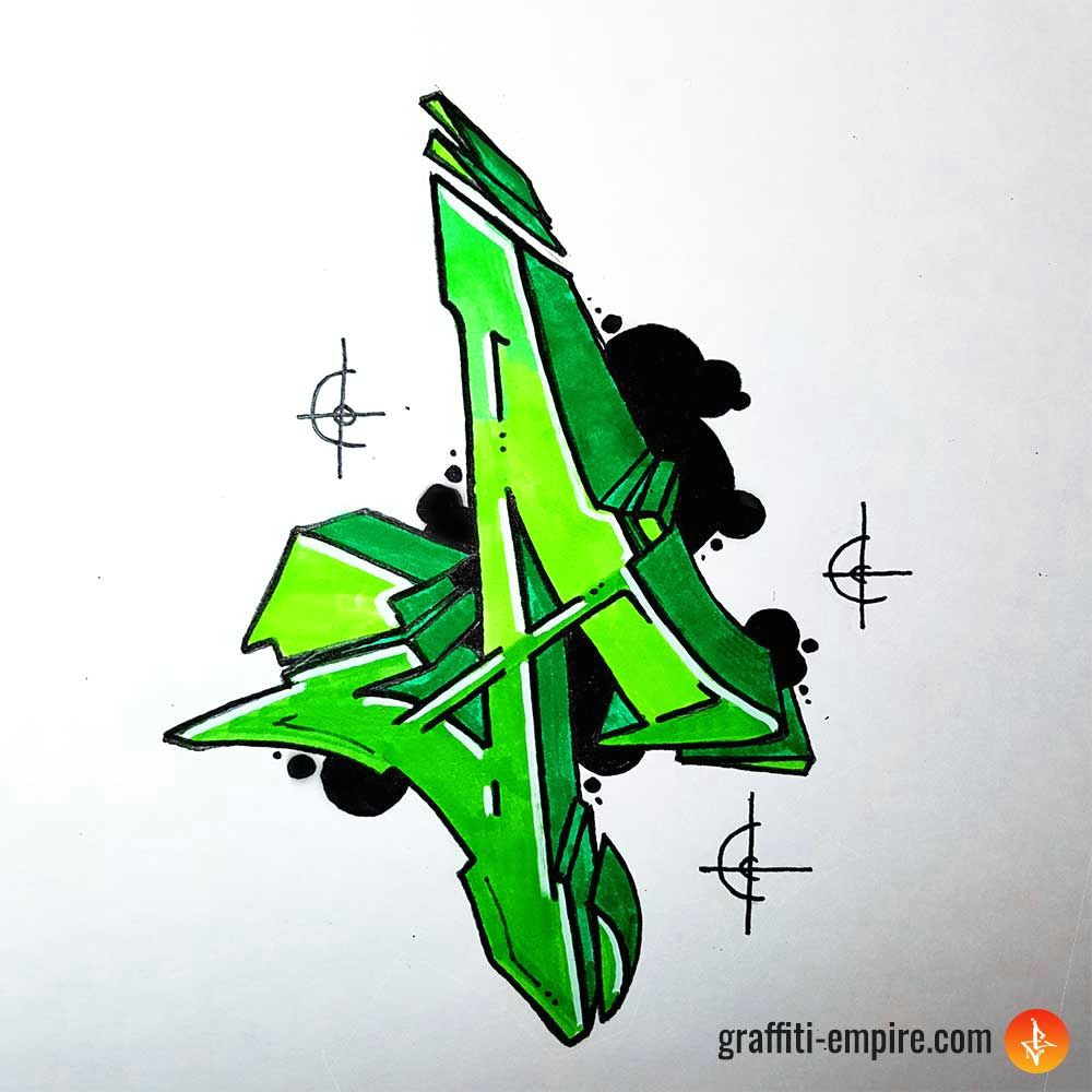 Graffiti Drawing Easy A Graffiti Letter A Images In Different Styles