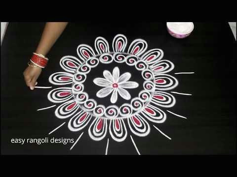 Gudi Padwa Drawing Easy How to Draw Festival Rangoli Kolam Designs Freehand