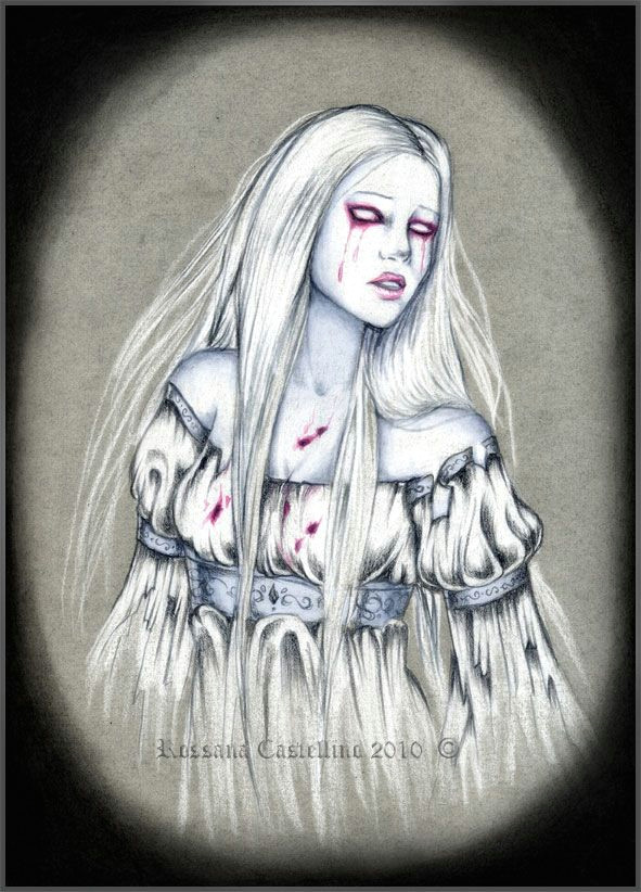 Halloween Girl Drawing Banshee Kunst Kunst Aus Der Gruftiszene Und Halloween Zombie