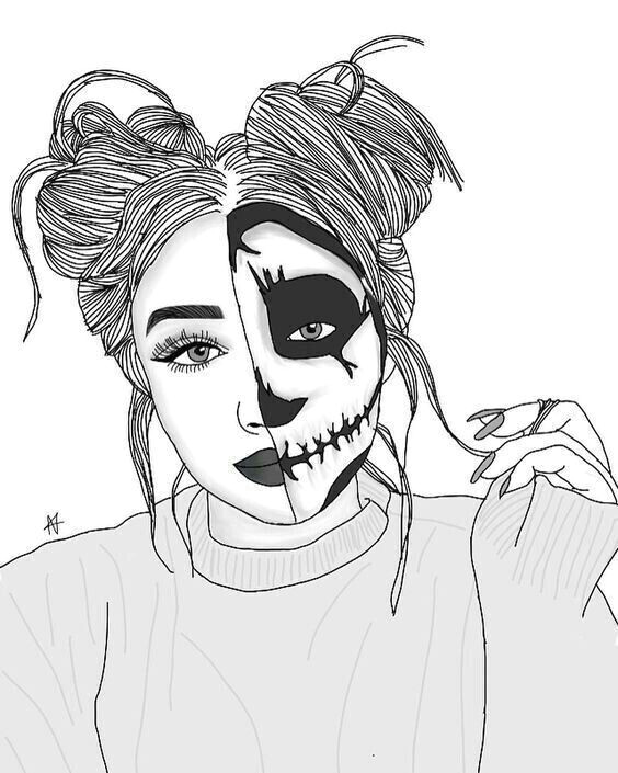 Halloween Girl Drawing Pin by Franceska On Draws Tumblr Girl Drawing Tumblr Art