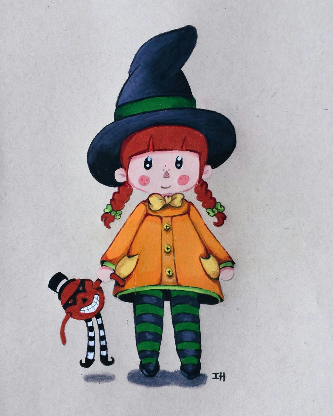 Halloween Picture Ideas to Draw Little Witch Prisma Color Draw D Prismacolor