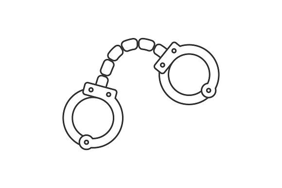 Handcuffs Drawing Easy Handcuffs Thin Line Icon Creativework247 Line Icon