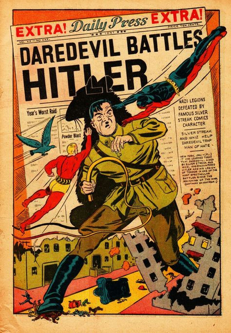 Hitler Drawing Easy Daredevil Battles Hitler Comic Book Images Comics Comic