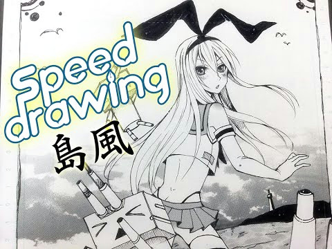 Hot Anime Girl Drawing Draw Sexy Anime Girl Shimakaze Speed Drawing