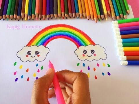 How to Draw A Baby Unicorn Easy Step by Step Drawing and Coloring Rainbow Castle for Kids K Coloring