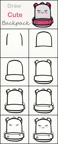 How to Draw A Backpack Step by Step Easy 28 Best Drawing Tutorials Step by Step Images Kawaii