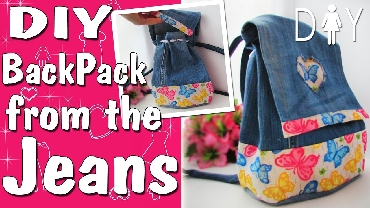 How to Draw A Backpack Step by Step Easy Jeans Recycle Diy Tutorial Make the Backpack