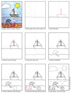 How to Draw A Beach Easy 535 Best How to Draw Images Drawings Drawing for Kids