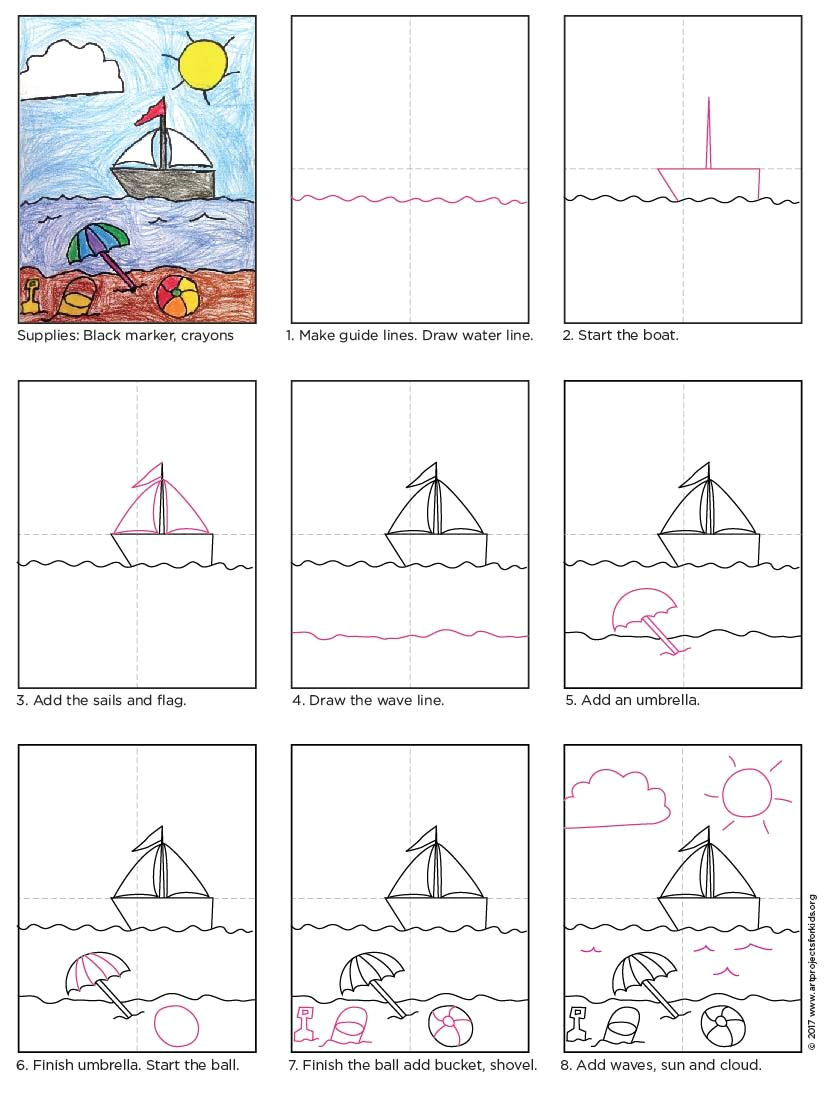 How to Draw A Beach Easy Draw A Beach Art Drawings for Kids Beach Drawing Drawing