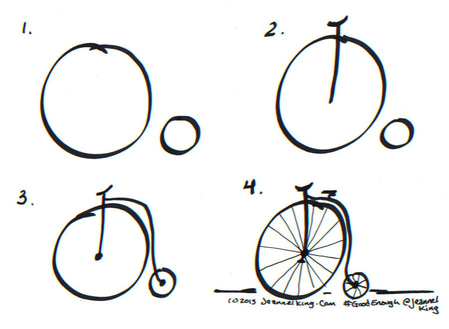 How to Draw A Bicycle Easy How to Draw A Good Enough Penny Farthing or Hi Wheel