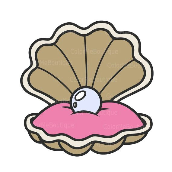 How to Draw A Clam Shell Easy Clam Shell W Pearl Clipart Shell Drawing Clip Art Fish