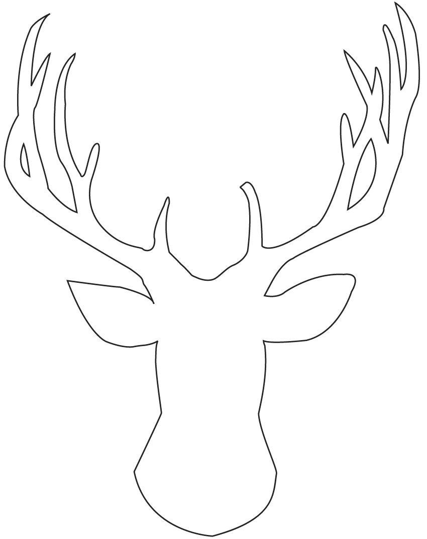 How to Draw A Deer Head Easy Pin Od Sia A Na Stempls Deer Head Silhouette Reindeer