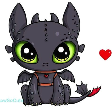 How to Draw A Easy Cute Dragon toothless Tandloos Dragon Draak Dragondraak Kawaii