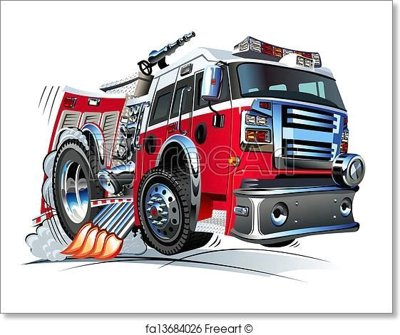 How to Draw A Fire Truck Easy Free Art Print Of Cartoon Fire Truck Fire Trucks Truck
