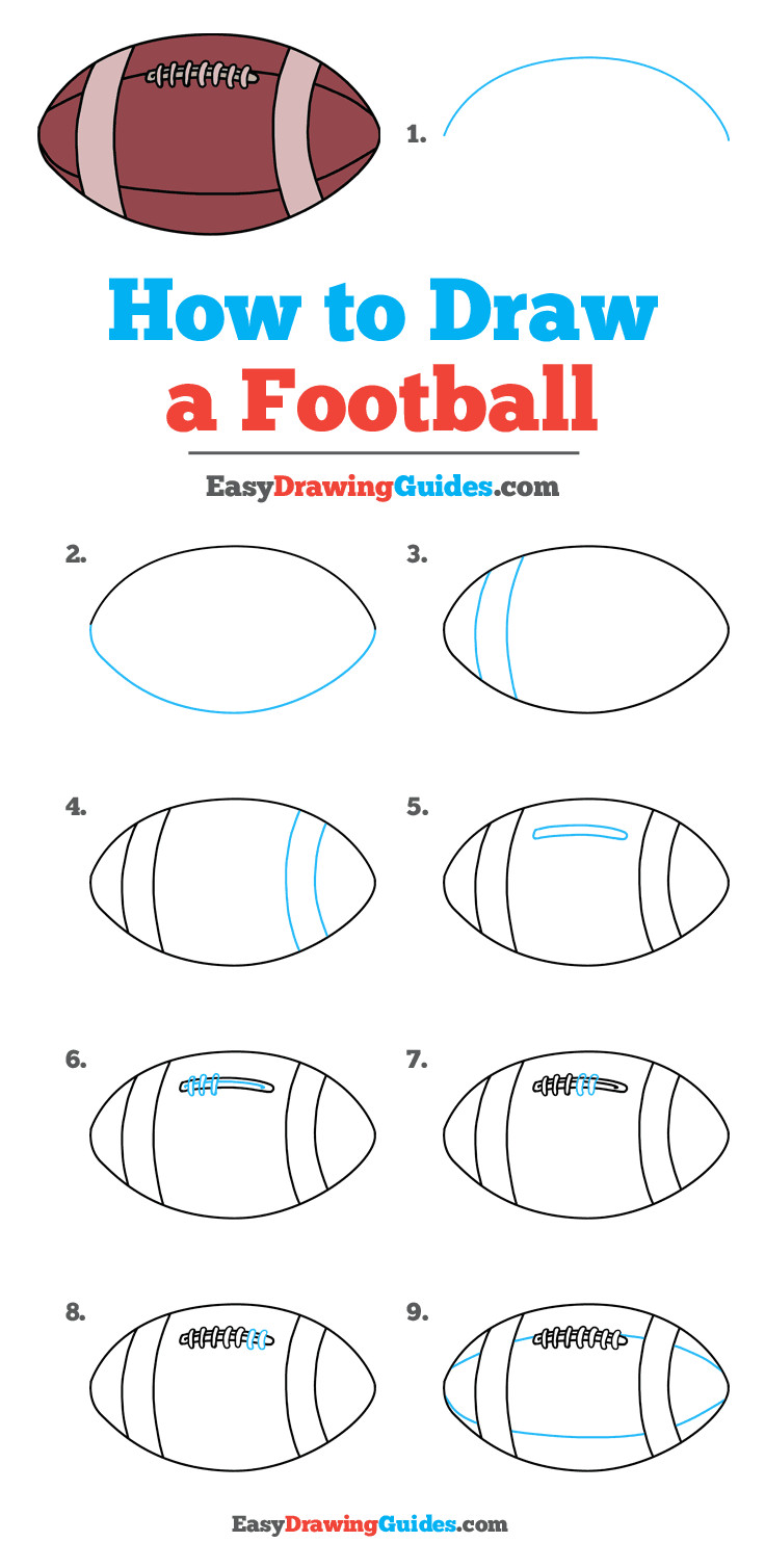 How to Draw A Football Helmet Easy How to Draw A Football Drawing Tutorials for Kids Sports