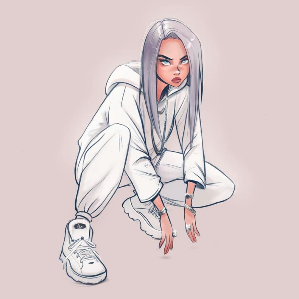 How to Draw A Girl On Procreate Study Drawing Of Yo Girl Billie Eilishd Billieeilish