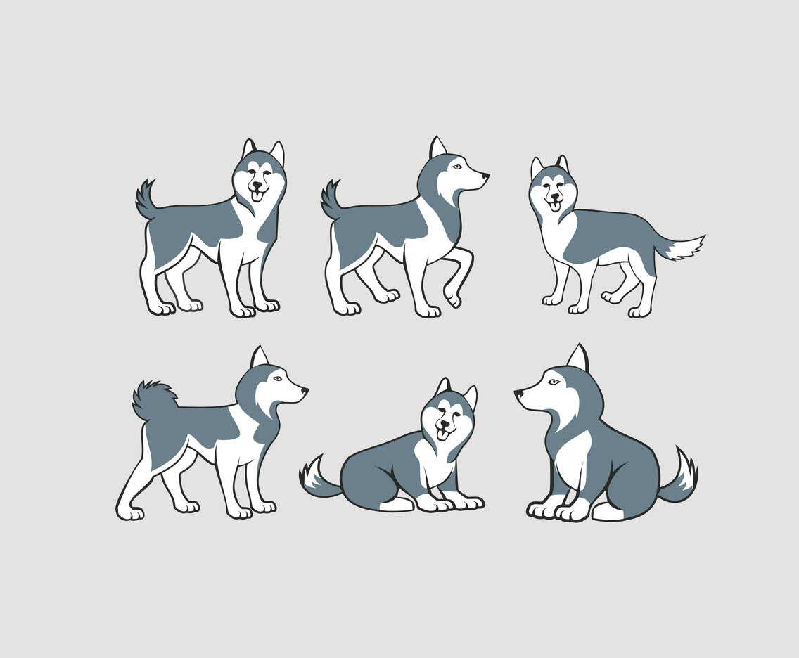 How to Draw A Husky Easy Husky Illustration Vector Vector Art Graphics Freevector Com