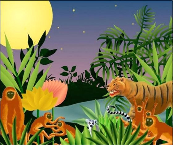 How to Draw A Jungle with Animals Create An Imaginary Landscape with the Ngakids Jungle