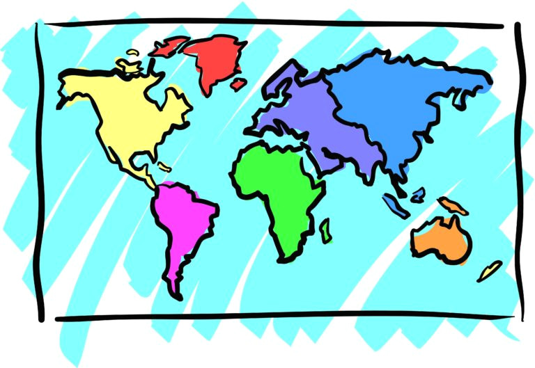 How to Draw A Map Easy Easy Draw Map Of the World Map Easy to Draw Easy World Maps