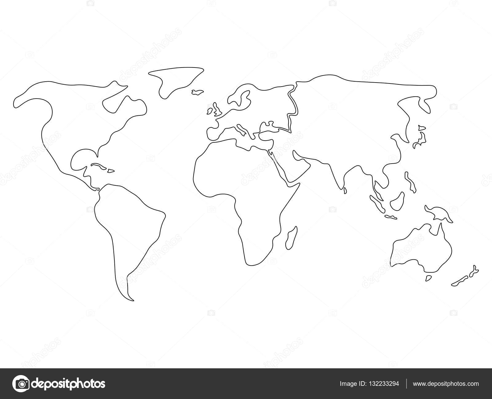 How to Draw A Map Easy Easy Draw Map Of the World Map Easy to Draw Easy World Maps